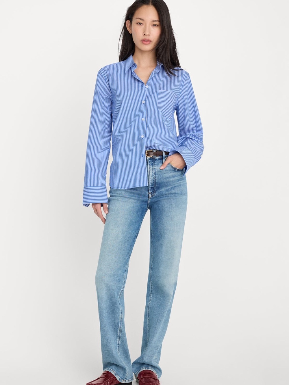 NWT Good American Soft Tech Good True Straight Jeans Size 10/30 Indigo1214